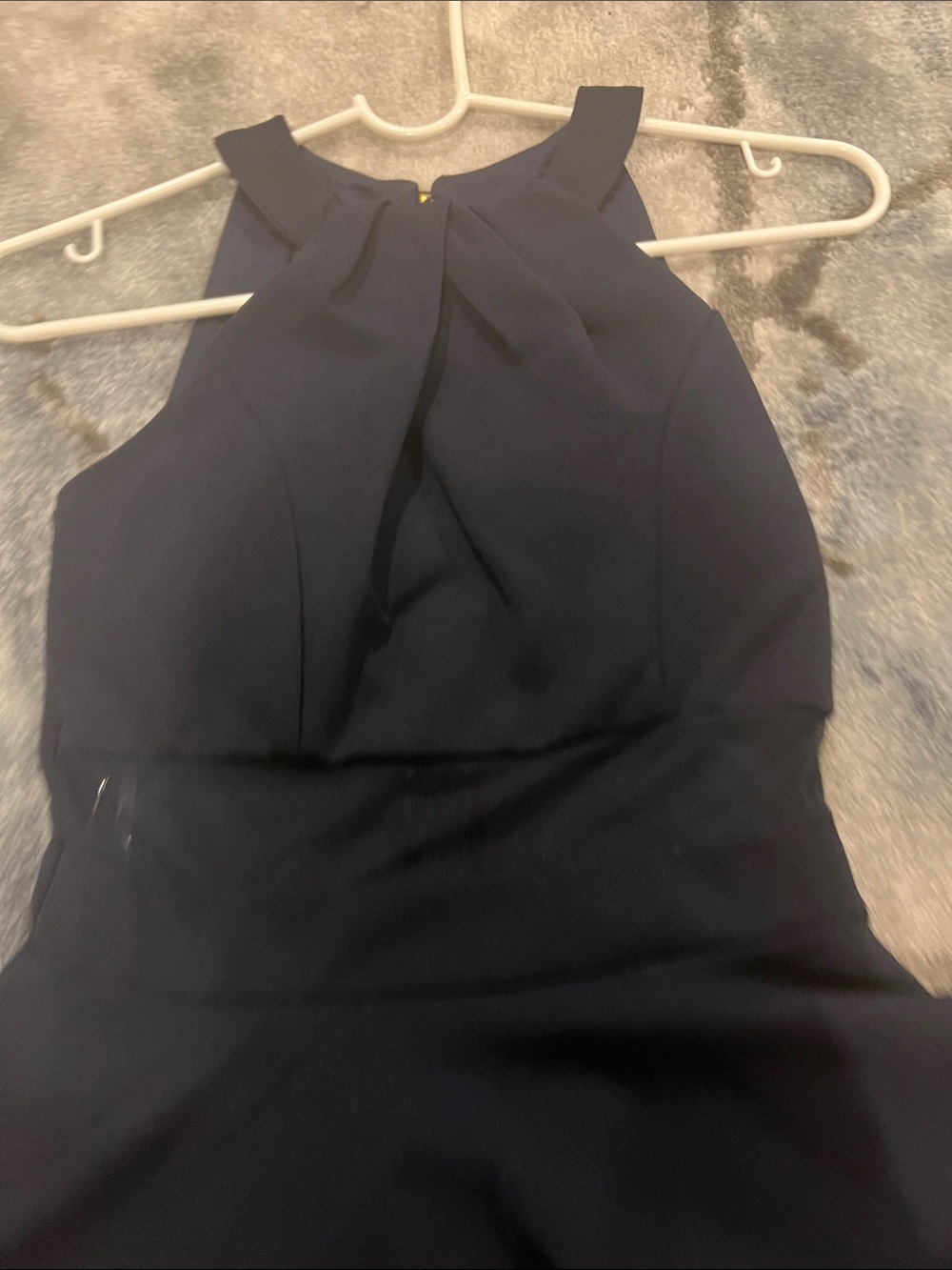 Emerald Sundae Navy One-Shoulder Cocktail Dress
